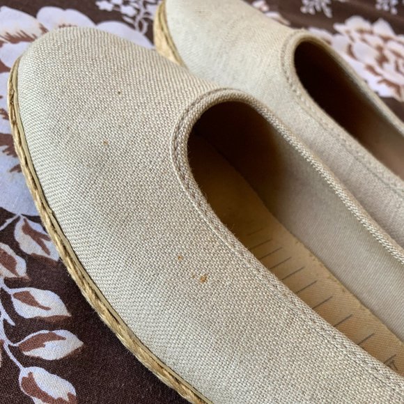 Shoes | Vintage Liz Claiborne Canvas Flats, Natural & Jute Colour | 9M - Picture 4 of 13